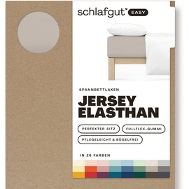 SCHLAFGUT Easy Jersey 180 x 200 - 200 x 220 cm sand mid