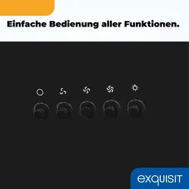 Exquisit KFD60-020 Wandhaube 59,8 cm Schwarz