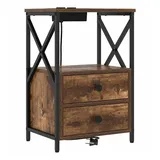 vidaXL Nachtschrank Geräucherte Eiche 40 x 31 x 60 cm Braun