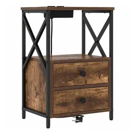 vidaXL Nachtschrank Geräucherte Eiche 40 x 31 x 60 cm Braun