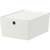 IKEA KUGGIS Box mit Deckel weiß; 26x35x15