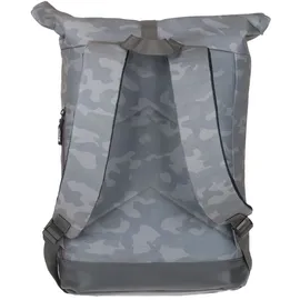Sieber Kurierrucksack Rucksack Bench Classic mit Laptopfach 19 Liter Large A4 mit Geheimfach 64180 + Trinkflasche (Camouflage Grau 5900)