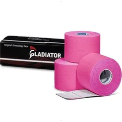 Wasserdichtes und elastisches Kinesio-Tape rosa 3 Rollen rosa No Size