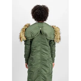Alpha Industries Long Fishtail Jacke - Sage Green - S