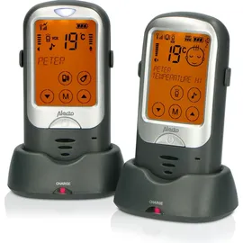 Alecto DBX68GS - Babyphone für den Außenbereich mit langer Reichweite, anthrazit / schwarz - Schwarz