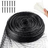 MAIYADUO 4m x 12m Vogelnetz Vogelschutznetz engmaschig (15x15mm) Robust, witterungs- & UV-beständig, Kirschbaum Netz feinmaschig Laubnetz Teichnetz Obstbaumnetz Taubennetz Gartennetz Balkon Netz