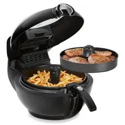 Tefal ActiFry Genius XL YV9708 Fritteuse Doppel 1500 W Heißluftfritteuse Schwarz