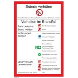 SafetyMarking Verbotsschild Folie B200xH300 mm Brandschutzverordnung universal
