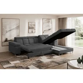 altdecor Ecksofa COMA L Cord 2-Sitzer Grau