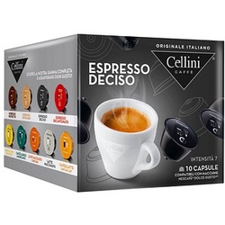 Cellini ESPRESSO DECISO Kaffeekapseln Arabicabohnen kräftig 10 Portionen