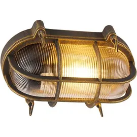 QAZQA Nautica 0 E27 Oval Gold/Aluminium