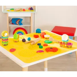 roba Play-Doh nachhaltiges Spielset 3D-Kreativmatte 12 Knetdosen FSC-Holzwerkzeuge