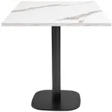 RestooTab - Tisch Round 70x70cm Dekor weißer Marmor