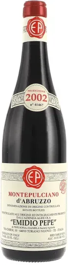 Montepulciano d ́Abruzzo DOC, Selezione Vecchie Vigne Emidio Pepe 2002