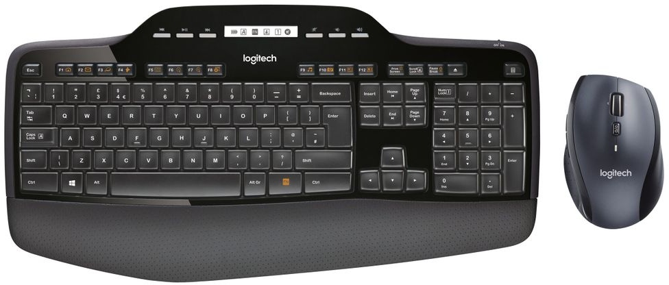 Logitech MK710 Wireless Desktop Combo Tastatur und Maus (spanisches Tastaturlayout)
