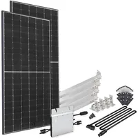 Offgridtec Offgridtec® Solar-Direct 830W HM-800" Solarmodule Schukosteckdose, 10 m Anschlusskabel, Montageset für Flachdach