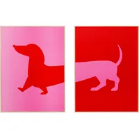 Kare Gerahmtes Bild, Dog Frankie, (2/Set)