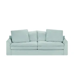 SOHO Sofa 3-sitzig ¦ blau ¦ Maße (cm): B: 233 H: 95 T: 114