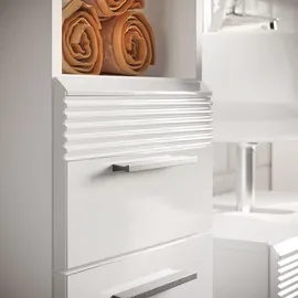 INOSIGN Waschbeckenunterschrank INOSIGN "Malmö, Breite 60 cm, 2 Tür, 2 Fächer, mit Siphonausschnitt, MDF-Front", weiß (weiß, weiß hochglanz), B:60cm H:56cm T:34cm, FSC-zertifizierter Holzwerkstoff, Schränke, Waschbeckenunterschrank, in verschiedenen Farben