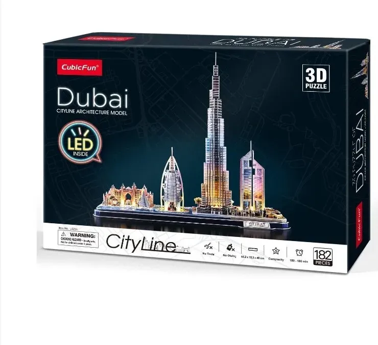 CUBIC FUN 3D-Puzzle City Line Dubai mit LED