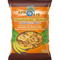 AFROASE - Bananen Chips Süsse - Multipack (20 X 80 GR)