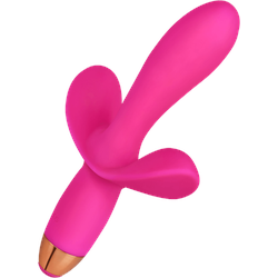 Silikon G-Punkt-Vibrator, 21 cm, pink | bronze