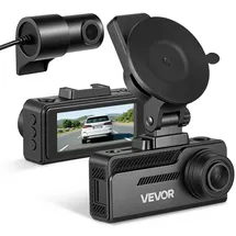Vevor 4K Dashcam Auto Vorne und Hinten 1080p Dual-Autokamera mit G-Sensor und Speicherkarte 3,18 Zoll 129° + 125° Weitwinkel