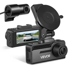 Vevor 4K Dashcam Auto Vorne und Hinten 1080p Dual-Autokamera mit G-Sensor und Speicherkarte 3,18 Zoll 129° + 125° Weitwinkel