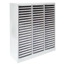 ADB Schubladenschrank / Schubladencontainer, 3x21 Schübe, 1010x795x350 Mm = 63 Schubladen - Grau