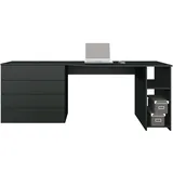 borchardt Möbel Schreibtisch »Vaasa«, Breite 196 cm, Push to Open-Funktion schwarz