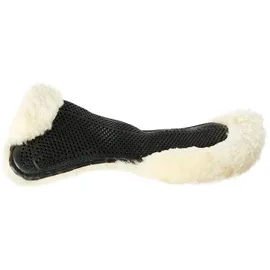 Acavallo Gel-Pad mit Lammfell L Schwarz