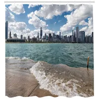 ABAKUHAUS Duschvorhang Chicago 175 x 180 cm mehrfarbig