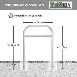 Trutzholm Fahrradständer Typ H 115 x 78 cm Stahl feuerverzinkt Ø 49 mm