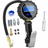 Digitales Reifendruckmessgerät 250 Psi, Hochpräzises Digitales Reifendruckmessgerät Mit Aufblaspistole Für Auto, Motorrad, Fahrrad, 2 Aaa-batterien, Lcd-display