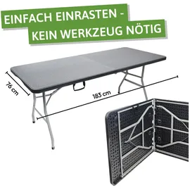 Novaterra Buffettisch Klappbar Rattan