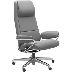 STRESSLESS Bürostuhl Paris Office High Back Leder Grau Batick Wild Dove