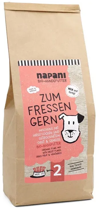 Bio-Basisfutter "Zum Fressen Gern" für Hunde mit Hirse... 1000 g