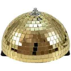 Spiegelkugel halb 20cm Discokugel Spiegel-Halbkugel mit Motor gold
