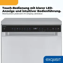 Exquisit GSP9616-450B Geschirrspüler (unterbauhähig, 598 mm, Inox)