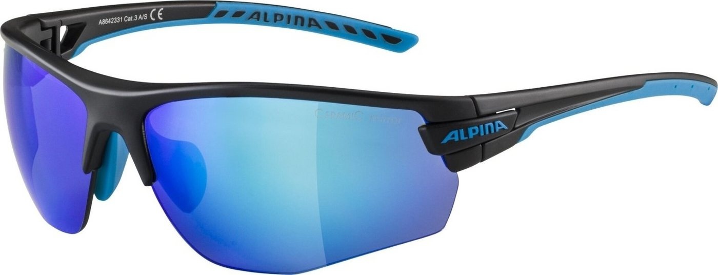 Alpina Sports Sonnenbrille TRI-SCRAY 2.0 HR BLACK CYAN MATT schwarz