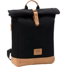 fillikid Wickelrucksack Rolltop Berlin schwarz, inkl. Wickeltunterlage schwarz