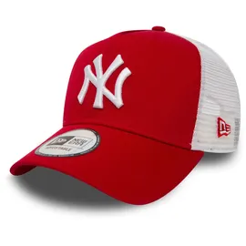 New Era Clean A Frame Trucker Kappe rot/weiß Einheitsgröße