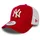 New Era Clean A Frame Trucker Kappe rot/weiß Einheitsgröße