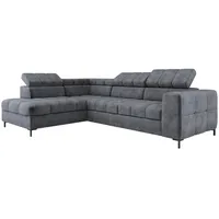 XXL Ecksofa Couch mit Schlaffunktion, Schlafsessel mit Bettfunktion L Form, Big Sofa, Schlafsofa mit Bettkasten, Ecksofa mit Schlaffunktion 280 cm breit, Sofa mit Schlaffunktion (Links, Cloud 91)