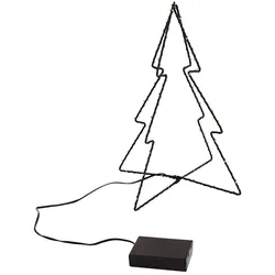 LED Tannenbaum Baum 3D batteriebetrieben 31 cmwarmweifl Innen