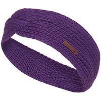 Knit Factory - Joy Stirnband - Gestricktes Damen Haarband - Ohrenwärmer mit Wolle - Hochwertige Qualität - Purple