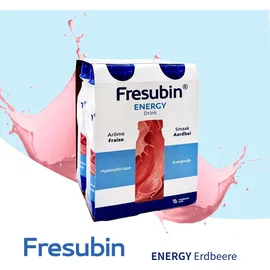 Fresenius Fresubin ENERGY Drink Erdbeere | Trinknahrung hochkalorischer Energy Drink Erdbeere 6x4x200ml Trinkflasche
