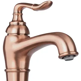 PaulGurkes Waschtischarmatur Nostalgie Rote Bronze Wasserhahn Retro Mischbattarie