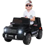 ACTIONBIKES MOTORS Kinder-Elektroauto Mercedes AMG G63 W463, Bremsautomatik, 3-6 km/h, Soft-Start, LED, Fernbedienung (Schwarz)