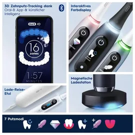 Oral-B iO Series 9 Black Onyx + 2. Handstück Rose Quartz + Aufsteckbürste + Reisetui